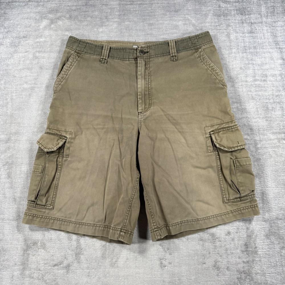 Old Navy Cargo Shorts Mens 34 Olive Khaki Cotton Twill Utility Gorpcore Hiking